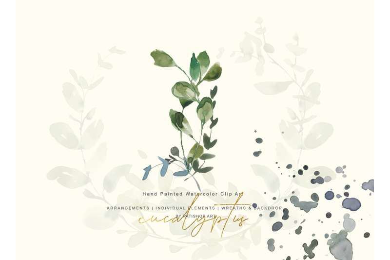 watercolor-eucalyptus-clipart-collection