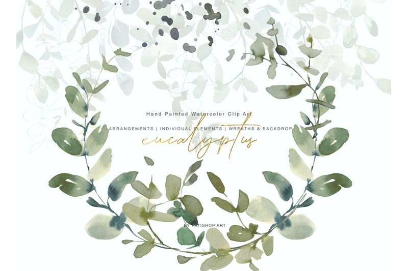 watercolor-eucalyptus-clipart-collection