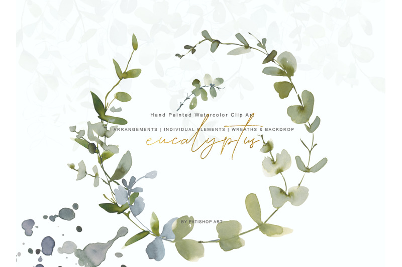 watercolor-eucalyptus-clipart-collection