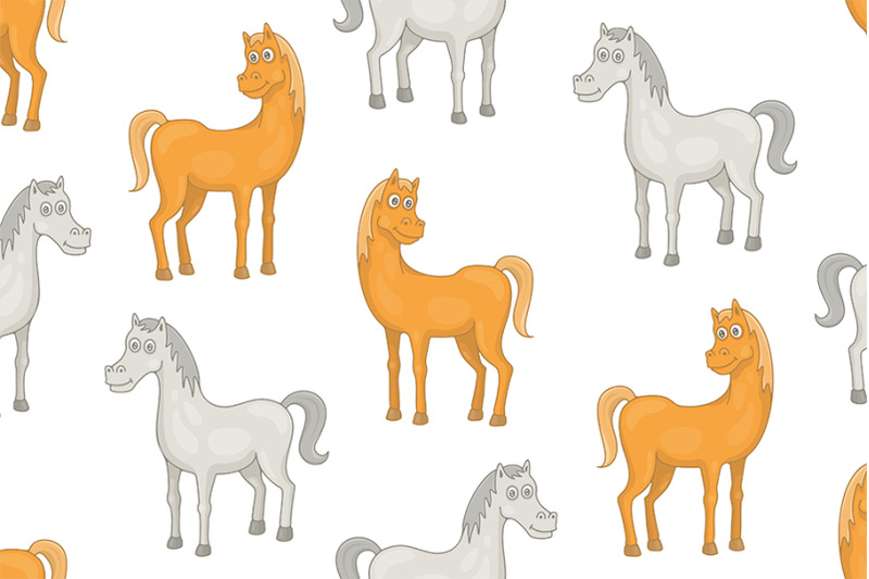 set-of-horses-and-pattern
