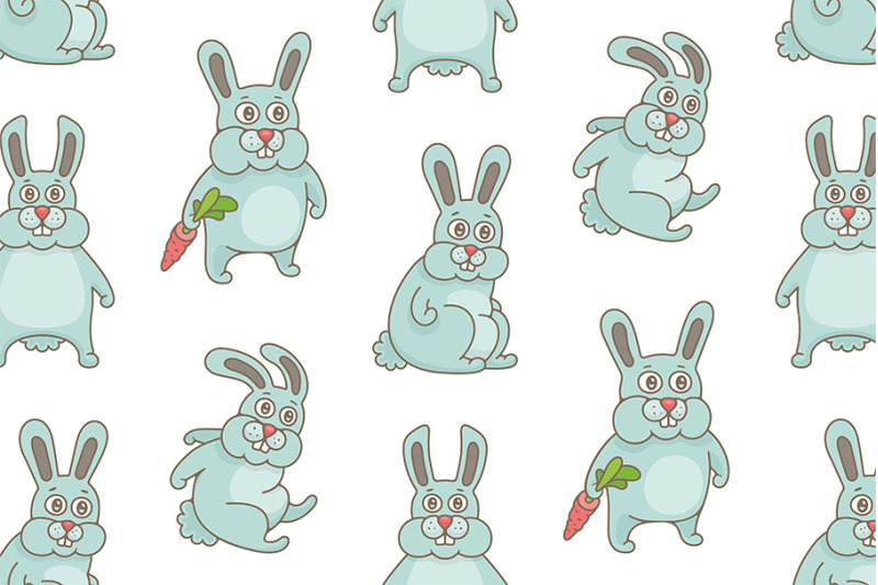 set-of-rabbits-and-pattern
