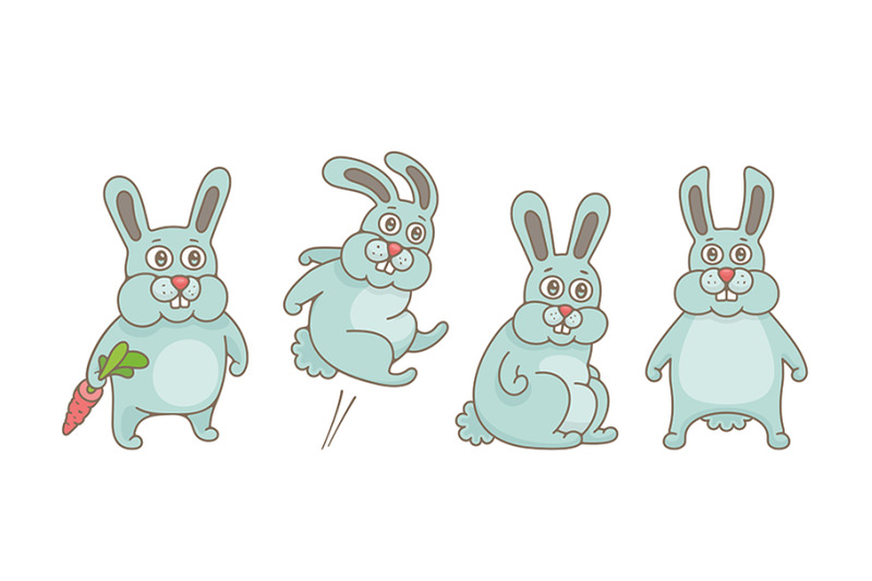 set-of-rabbits-and-pattern