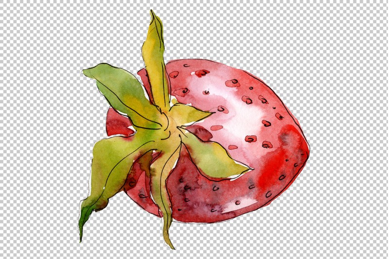 strawberry-quot-kimberly-quot-watercolor-png