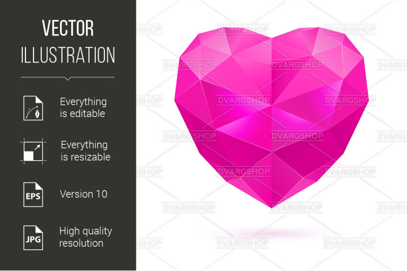 pink-polygon-heart