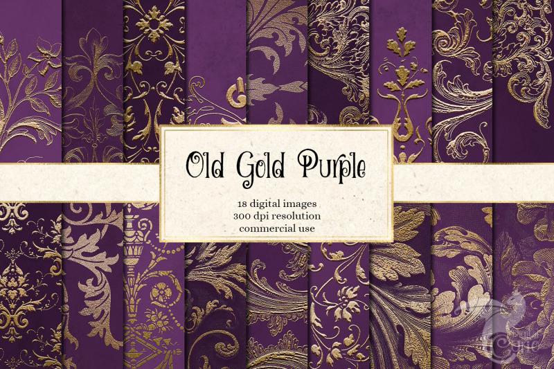 old-gold-purple-digital-paper