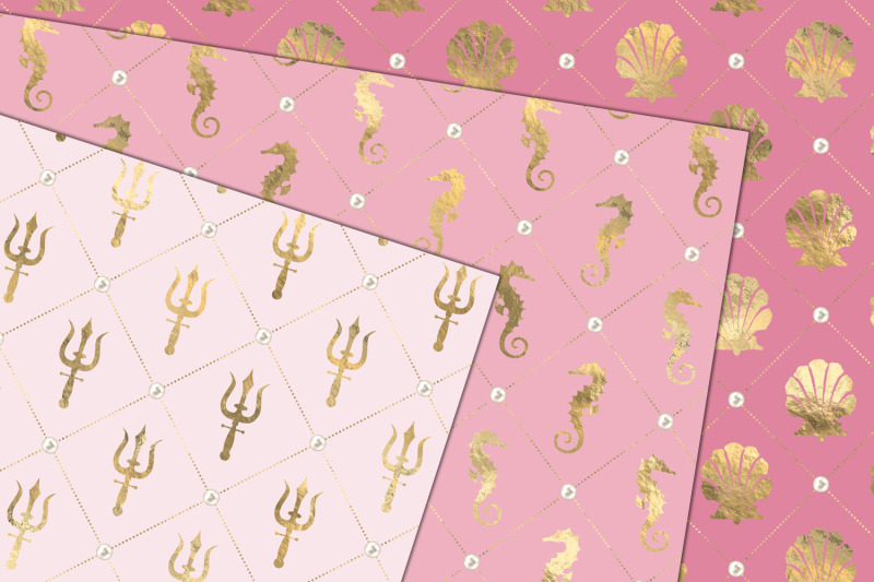 pink-and-gold-nautical-digital-paper