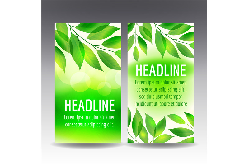 flyer-templates-with-green-leaves