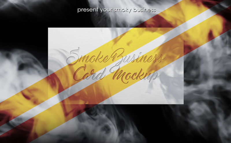 smoke-business-card-mockup