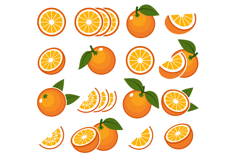 fresh-orange-fruits-emblems