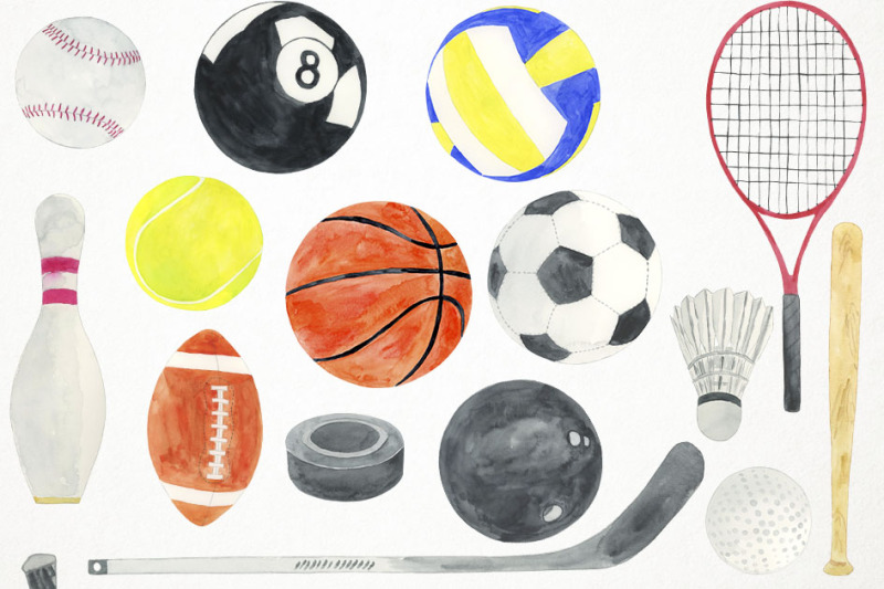 watercolor-ball-sports-clipart-sports-illustration-sports-games-clip