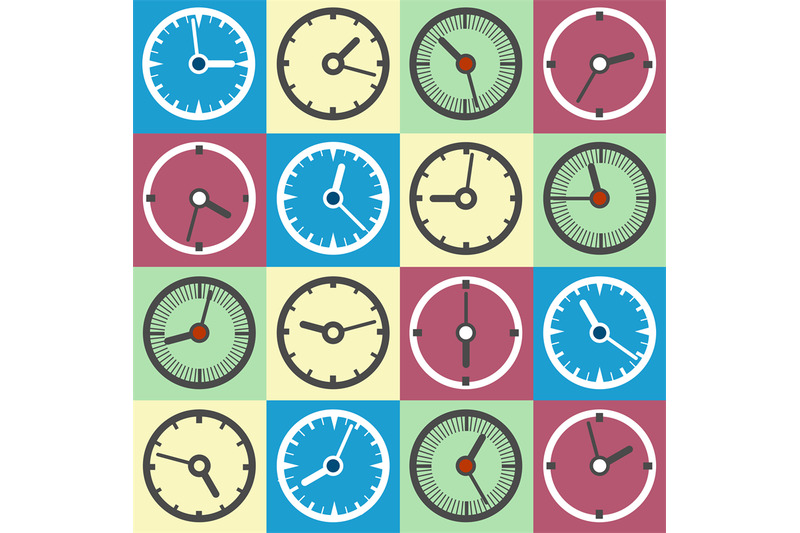 colorful-clock-icons