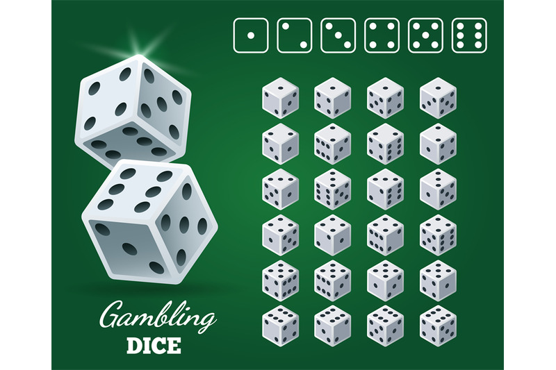 gambling-dice-set-on-green-background