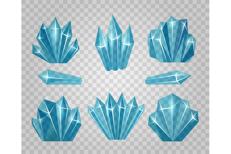 ice-crystals-isolated-on-transparent-background