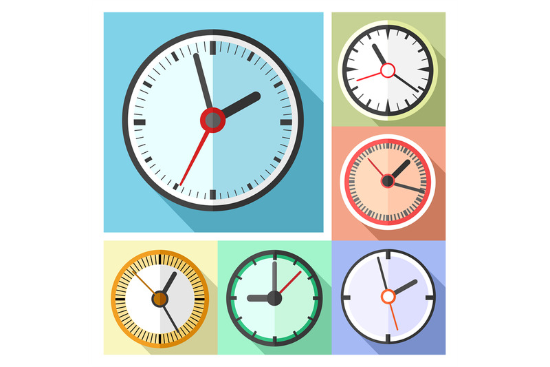 modern-office-wall-clocks-icon-set