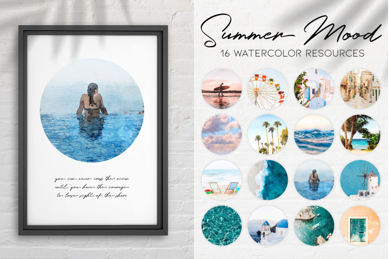 summer-mood-watercolor-circle-set