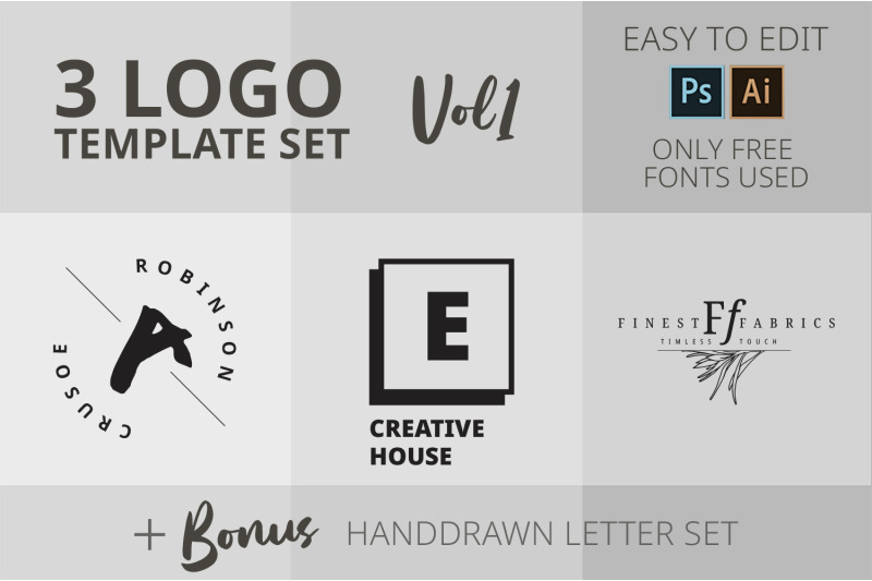 elegant-minimal-3-logo-preset-bundle-vol-1