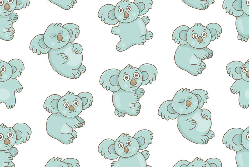 set-of-koalas-and-pattern
