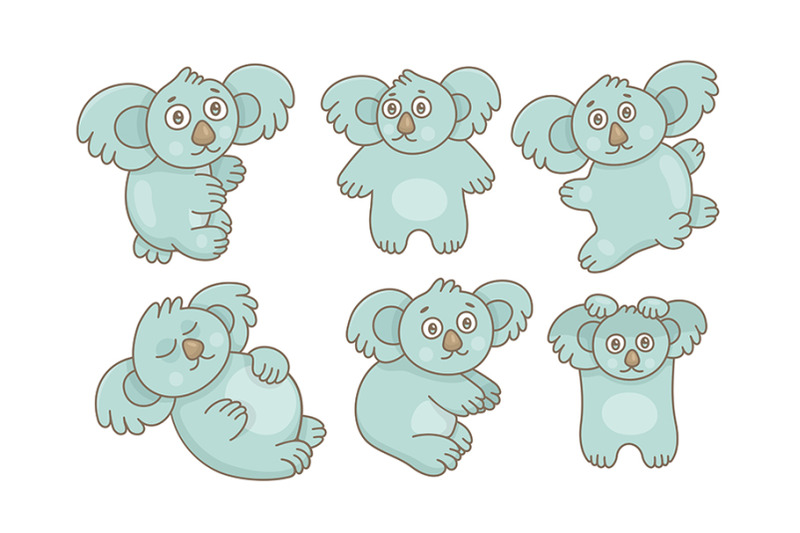 set-of-koalas-and-pattern