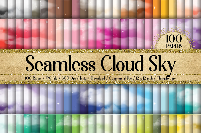 100-seamless-fantasy-realistic-cloud-star-sky-digital-papers