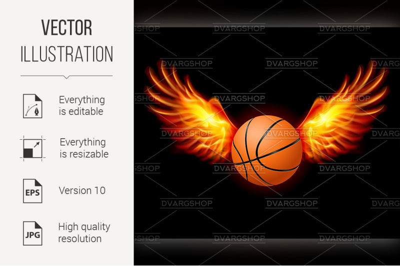 basketball-fiery-wings