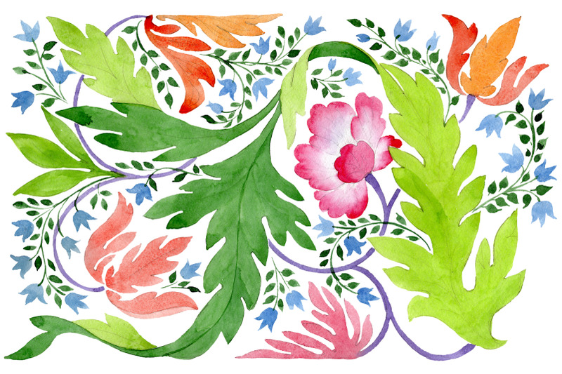 ornament-of-wildflowers-watercolor-png