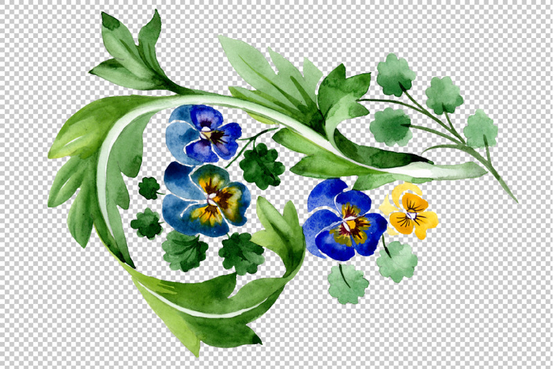 ornament-with-violas-watercolor-png