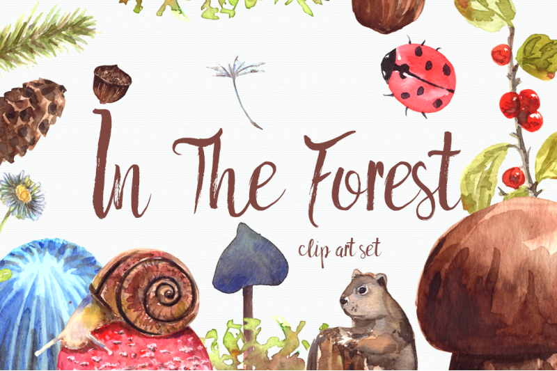 in-the-forest-clip-art-set