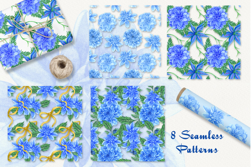 blue-dahlia-watercolor-set