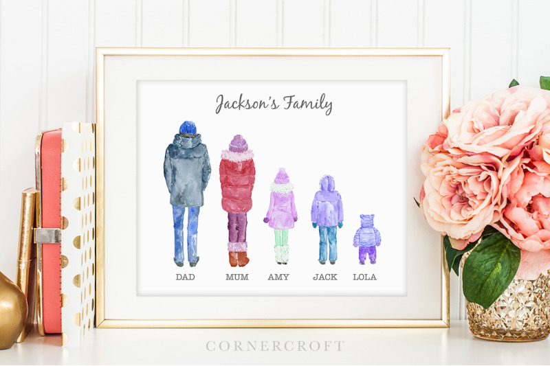 watercolor-winter-family-for-instant-downloadwatercolor-winter-family