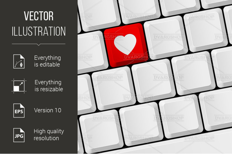 keyboard-with-heart-button