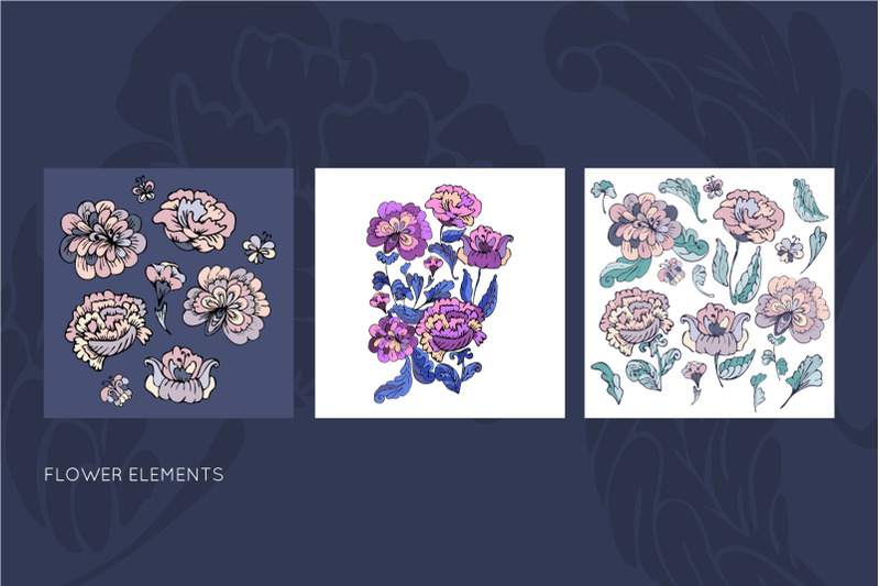 flower-set-patterns-and-elements-nbsp