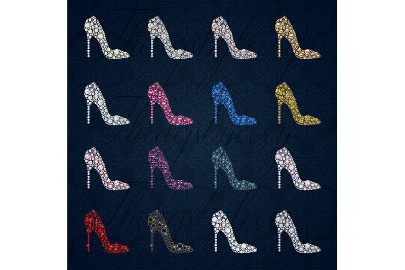 blue high heels with diamonds