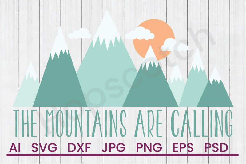 mountains-calling-svg-file-dxf-file