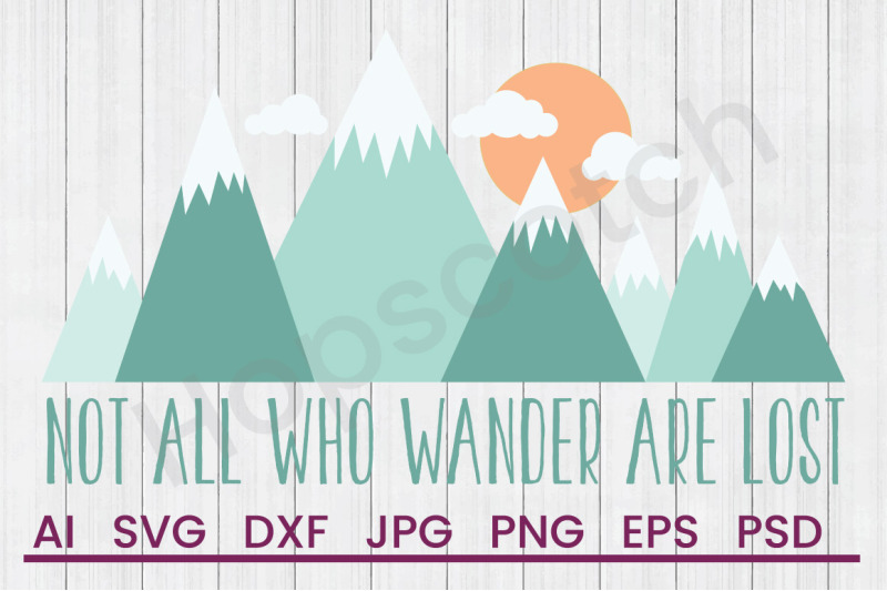 all-who-wander-svg-file-dxf-file