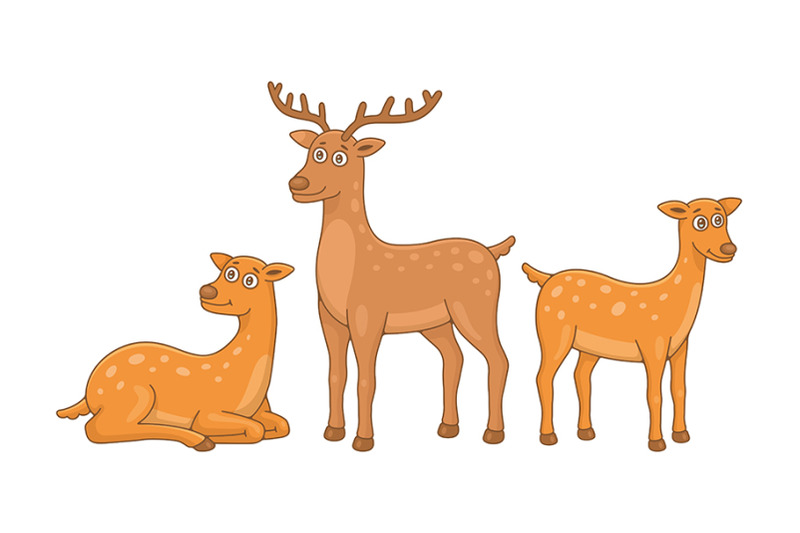 set-of-deers-and-pattern