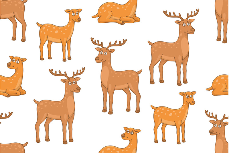 set-of-deers-and-pattern