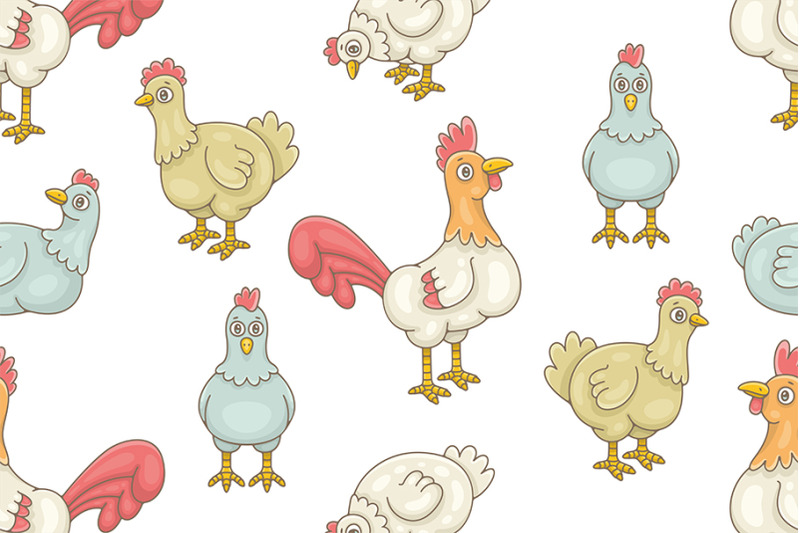 set-of-cocks-and-hens-and-pattern