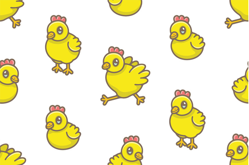set-of-chicks-and-pattern