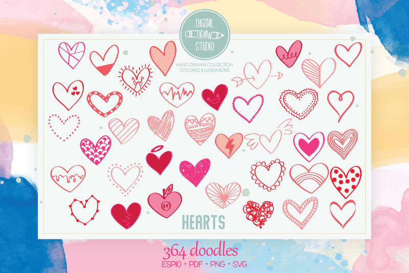 hearts-colored-hand-drawn-romance-bundle-scribble-doodles