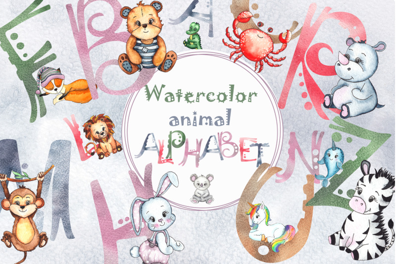 watercolor-animal-alphabet