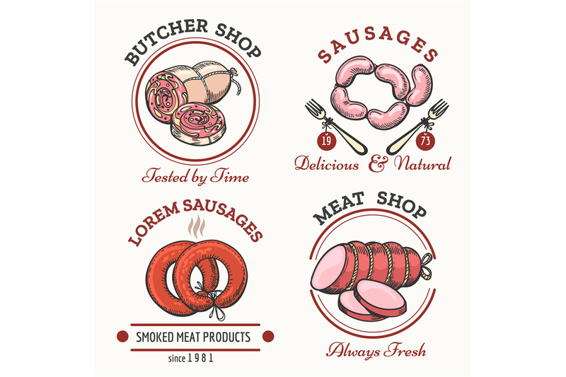 sausages-logo-set