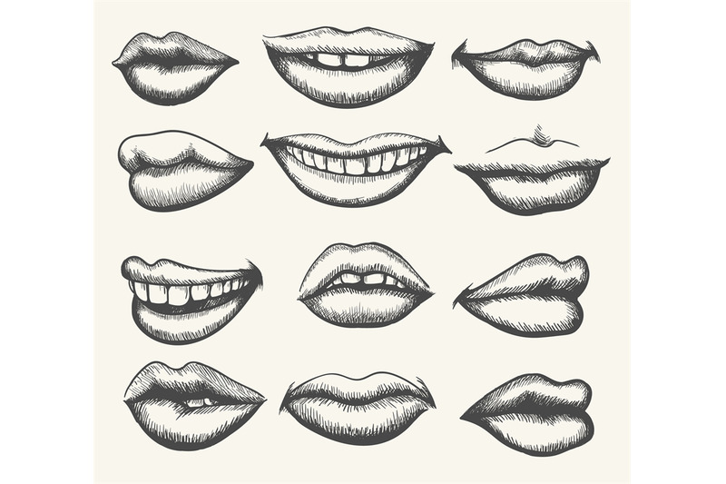 retro-smiling-and-kissing-mouth-set
