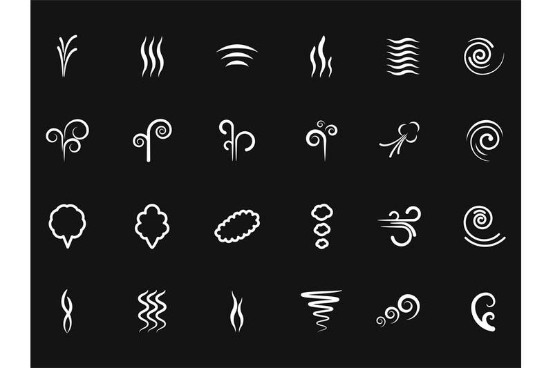 smoke-wind-simple-icons-on-black-backdrop