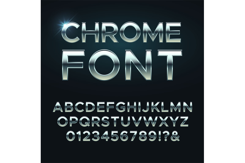 chrome-metal-vector-font-steel-metallic-alphabet-letters