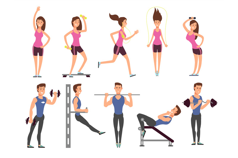 fitness-people-vector-cartoon-characters-set-women-and-men-athletes-m