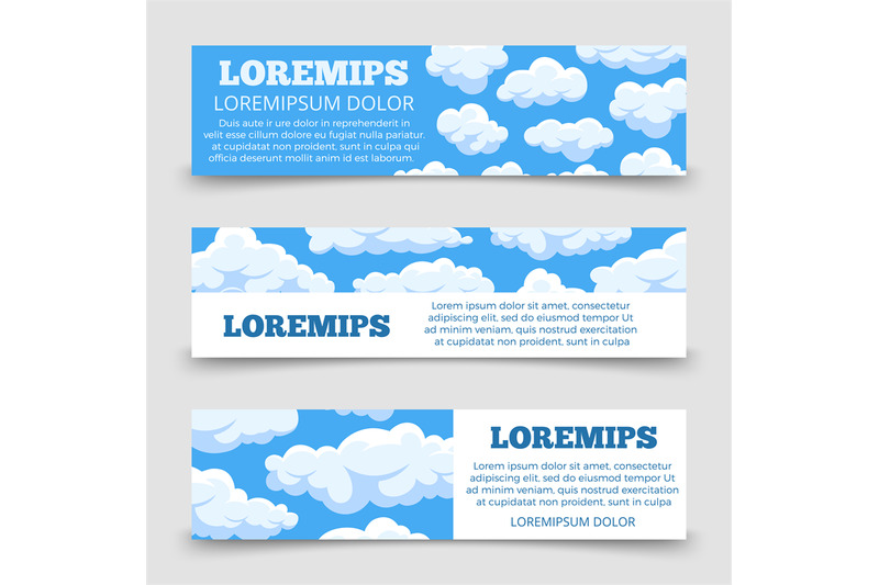 cartoon-clouds-horizontal-banners-template