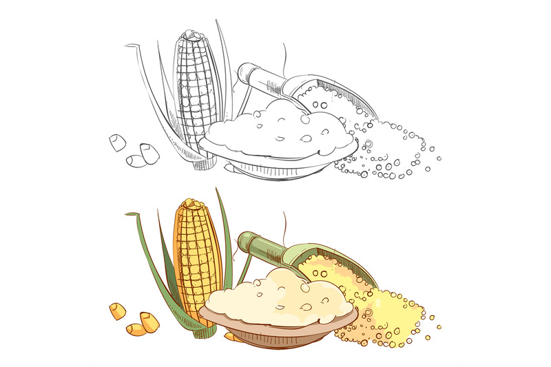 corn-porridge-sketch-coloring-page