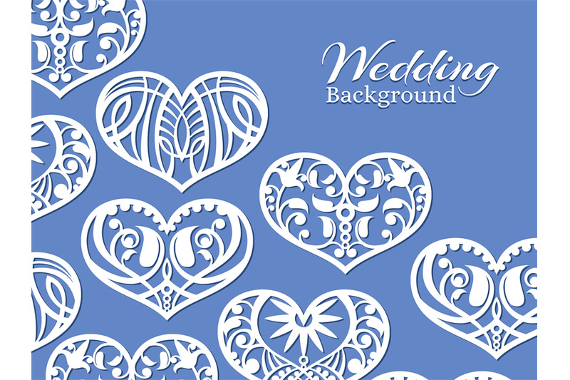 white-lacy-hearts-wedding-background