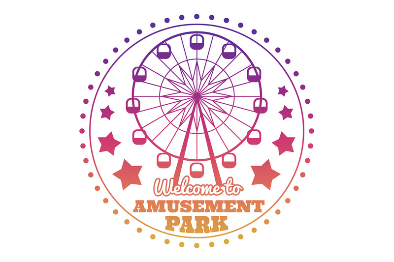 amusement-park-welcome-emblem-logo-isolated-on-white