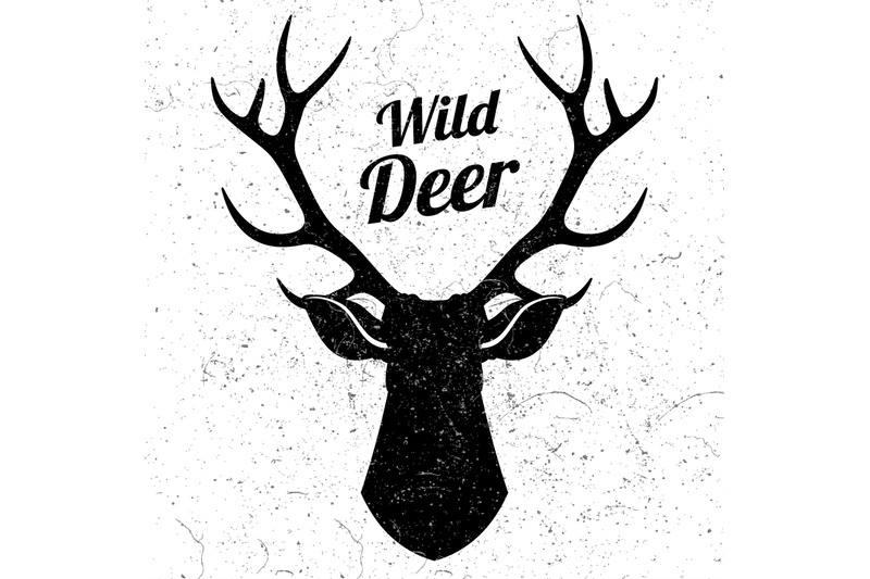 wild-deer-logo-with-grunge-effect